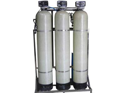 There is a set of FRP water storage tanks which contains three single ones.